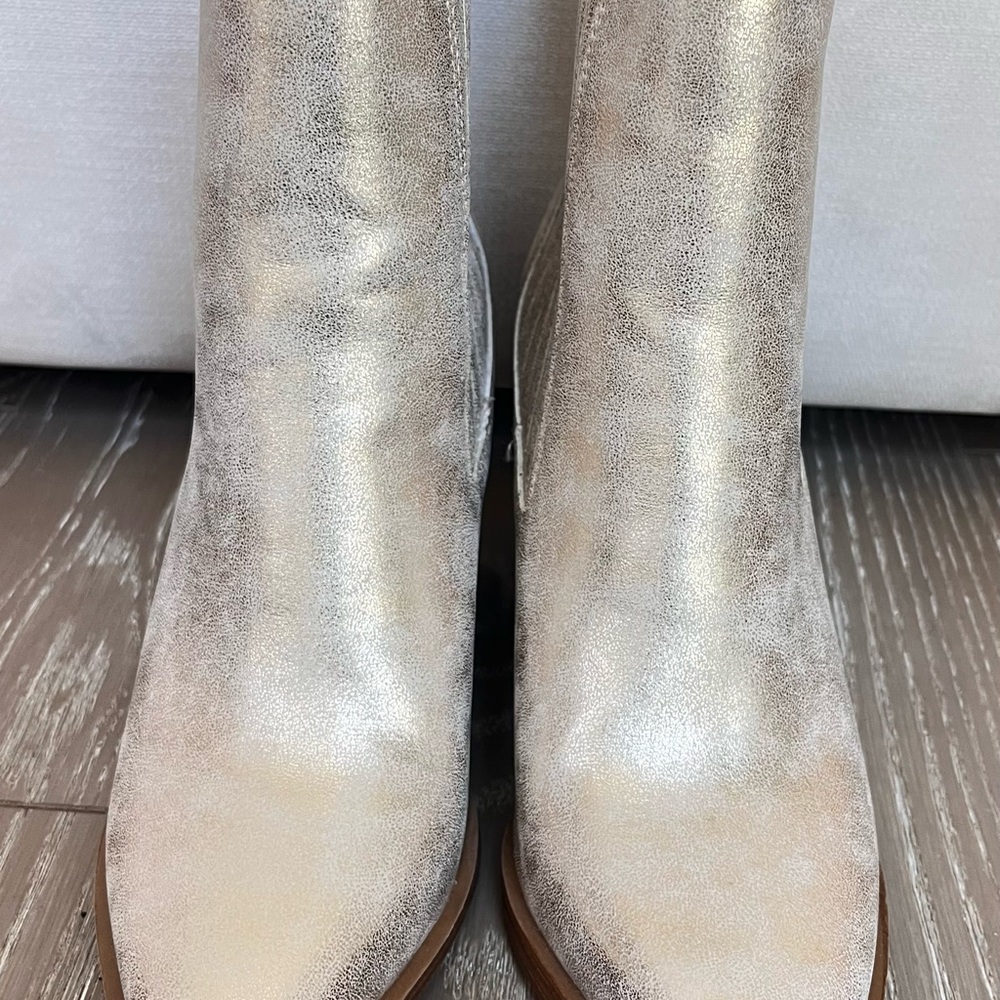 Mia Metallic Gold Women’s Ankle Boots county